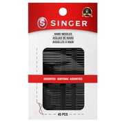 SINGER Assorted Steel Hand Needles - Between, Chenille, Darners, Embroidery, Tapestry & Sharps, 45 Count