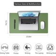 thumbnail image 2 of SHIQI-Leather Desk Pad Protector, Mouse Pad, Non-Slip Computer Mat for Desk, PU Leather Office Desk Mat for Home & Office, Waterproof Laptop Desk Blotter for Keyboard and Mouse, Olive Green (13.7''X2, 2 of 4