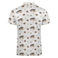 thumbnail image 5 of Autumn Pattern with Hedgehogand Acorn Men Zipper T-shirt Summer Casual Short Sleeve T-shirt Top, 5 of 7