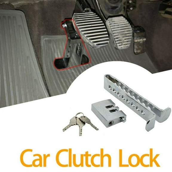 XUKEY 1I706280 Anti-Theft Brake Pedal Lock Stainless Steel Clutch Lock for Car Truck