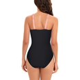thumbnail image 5 of Sngxgn Women's Swimsuit Plunge Neckline Cutout Criss Cross Bathing Suit(Pink,L), 5 of 5