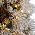 thumbnail image 2 of Home Heritage Snowdrift Spruce 7.5 Foot Snow Frosted Artificial Pre-Lit Christmas Tree with White Clear Lights, 2 of 8