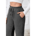 thumbnail image 3 of Anyshow Women's Pants Elastic Waist Wide Leg Trousers Drawstring Casual Loose with Pockets, 3 of 9