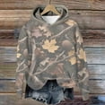 thumbnail image 5 of lulshou Unisex Hoodies Camouflage Leaf Print Hoodie Men & Women's Fleece-Lined Long Sleeve Sweatshirt with Front Pocket, Cozy Pullover for Outdoor, Camouflage, XL, 5 of 8