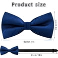thumbnail image 2 of Bow Ties for Men Adjustable Bow Tie Pre-tied Bowties Men, Bowtie for Formal Wear Shirt Men's Bow Ties Wedding Party, 2 of 9