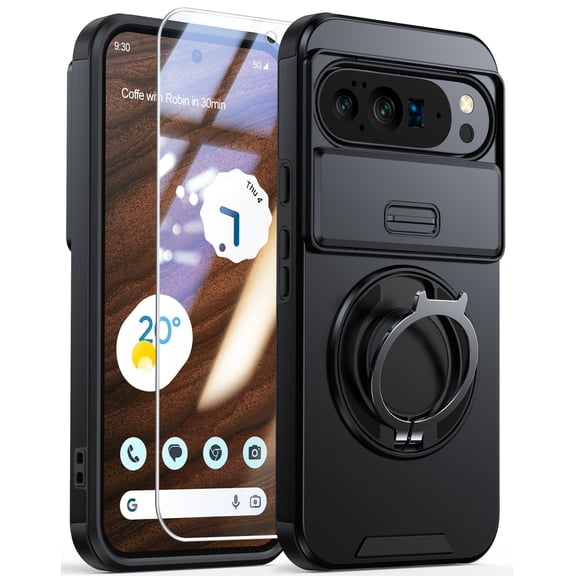 ANTSHARE for Google Pixel 10 Pro XL Case with Stand, Heavy Duty Shockproof Cases with Camera Cover, Phone Case for Google Pixel 10 Pro XL 6.8 Inches
