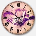 thumbnail image 1 of DesignArt Stylized Watercolor Poppy Flower Large Wall Clock, 1 of 2
