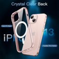 thumbnail image 4 of wqlpp-3 in 1 Magnetic Case for iPhone 13 6.1-Inch with 2 Pack Tempered Glass Screen Protectors, Compatible with MagSafe, Shockproof Bumper Phone Cover (Pink), 4 of 4