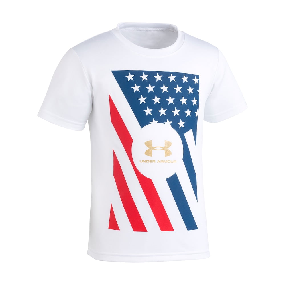 boys under armour flag shirt