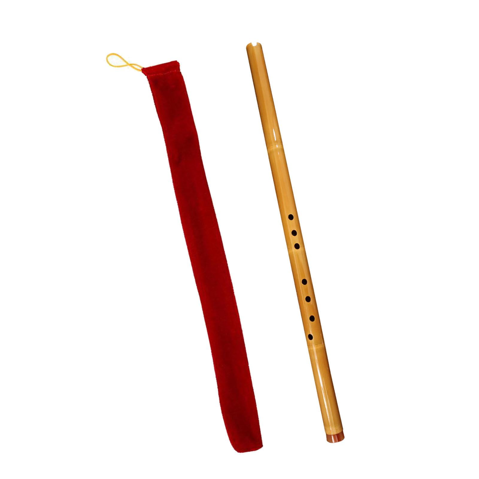 LeeQinersw Chinese Bamboo Flute Wind Instruments Chinese Instrument Woodwind Vertical Flute yellow G tuning