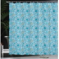 thumbnail image 3 of Ambesonne Abstract Shower Curtain, Modern Geometric Mosaic, 69"Wx75"L, Sky Blue Multicolor, 3 of 4