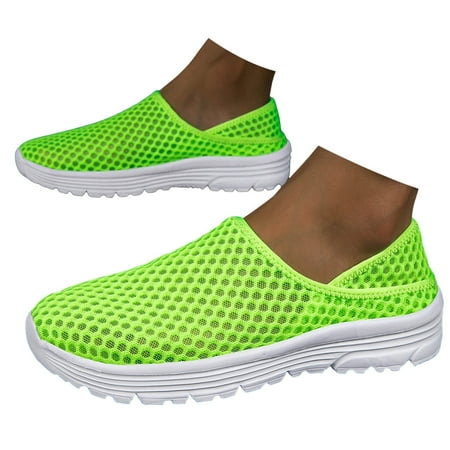 Mens Womens Semi Casual Slip On Shoes Wide Width Walking Shoes Casual Loafers Comfortable Orthopedic Shoes for Men with Arch Support