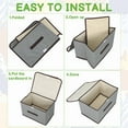 thumbnail image 2 of Topekada 4 Pack Fabric Storage Bins with Lid & Handles, 14" x 9" x 9" Large Foldable Storage Basket with Handles, Stackable, for Clothes, Shelf, Office, 2 of 7