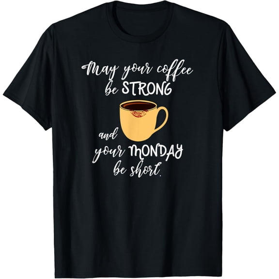 Funny Coffee Lovers Shirt With Lipstick Mark For Women T-Shirt