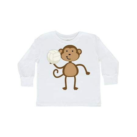 

Inktastic Volleyball Monkey Boy Gift Toddler Boy Girl Long Sleeve T-Shirt