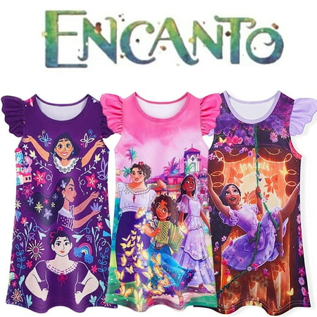 

Encanto Isabella Mirabel Dress Girls Dress ，Encanto Girls Princess Dresses Nightdress Pajamas，3pcs