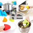 thumbnail image 4 of Roofei Silicone Pot Holder Oven Mini Mitt Cooking Pinch Grips Kitchen Heat Resitant Solution - 2 Piece (Blue), 4 of 7