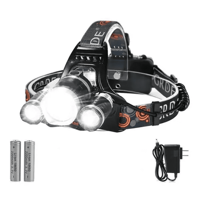 Lampara Minera Malubero 3 Led T6 Linterna De Cabeza Malu1347