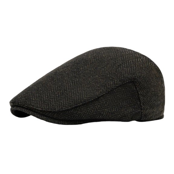 VBEWZET Unisex Herringbone Newsboy Flat Cap, Vintage British Wool Blend Hat, Multi Color Retro Painter Beret Driving Sun Hat for Men Women Army Green One Size