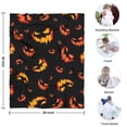 thumbnail image 4 of Black Halloween Pumpkin Faces Blanket,Comfortable Soft Flannel Throw Blanket,All Season,Warm Lightweight Blankets for Sofa Bed Couch Living Room Chair,30"x40", 4 of 4