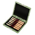 thumbnail image 4 of TOPINCN Wooden Oboe Reeds Case, Wooden + Silk Cloth Cover Reed Case Holder Storage Box for 6pcs Oboe Reeds, 4 of 8