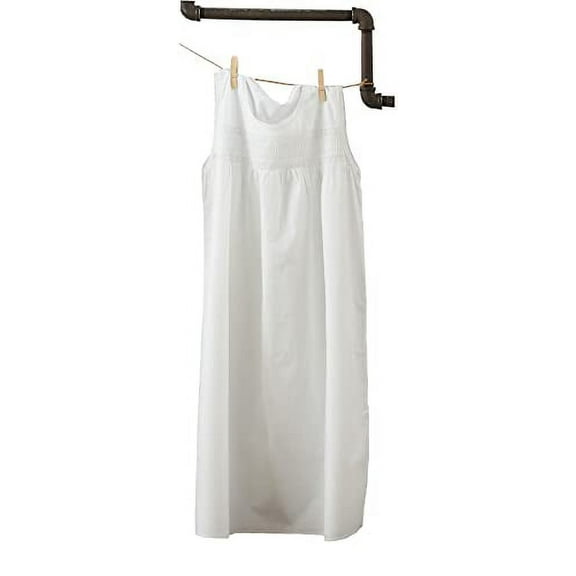 StylesILove Women Embroidered Lace Trim 100% Pure Cotton Sleeveless Nightgown White Night Dress Sleepwear (Large)