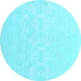 thumbnail image 1 of Ahgly Company Indoor Round Solid Light Blue Modern Area Rugs, 7' Round, 1 of 4