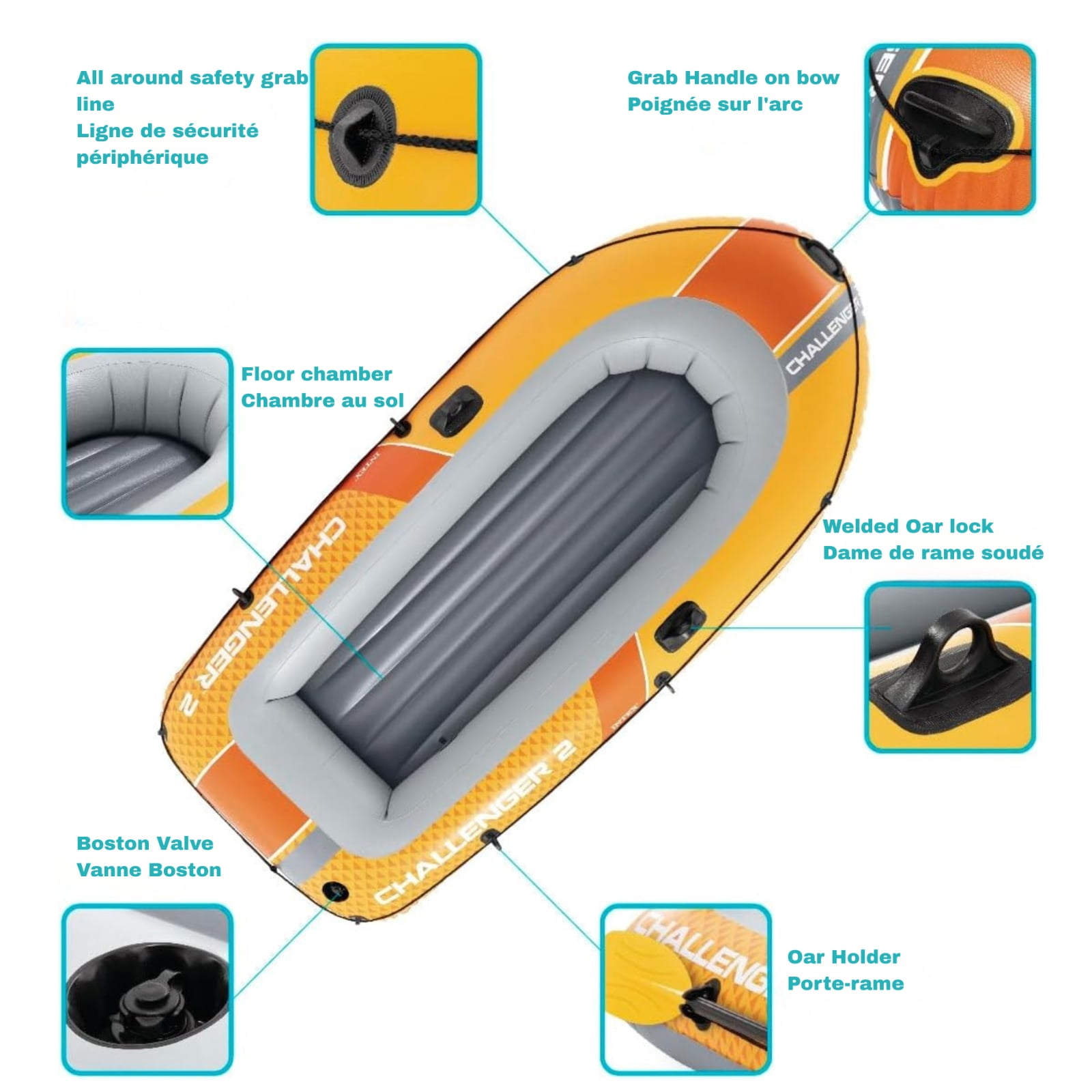 Intex Challenger 2 Boat Set