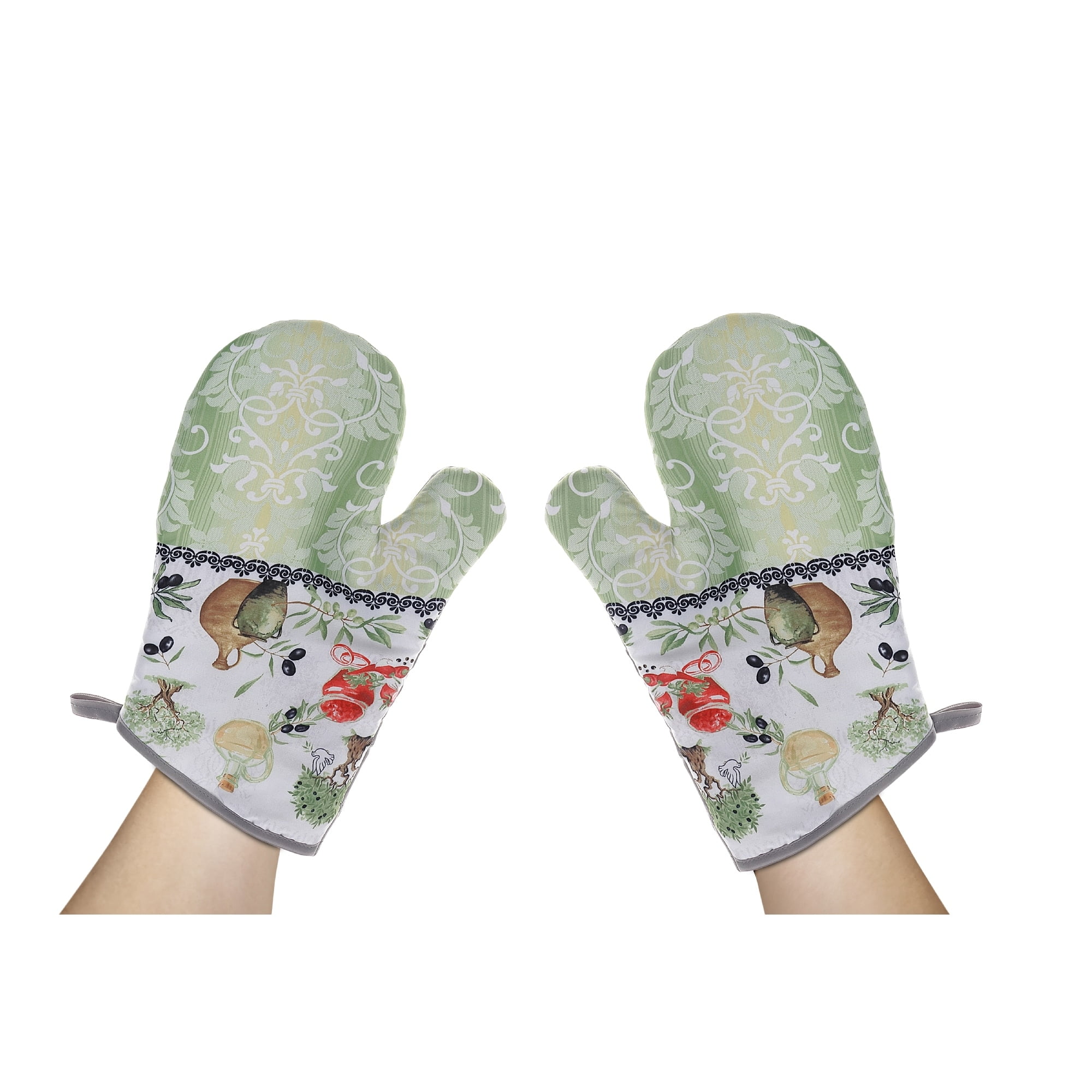 IH Casa Decor Oven Mitts 2PC Olives - Set of 2