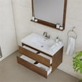 thumbnail image 7 of Alya Bath Paterno 36" Modern Wood Wall Mounted Bathroom Vanity in Rosewood Brown, 7 of 7