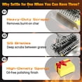 thumbnail image 2 of Professional 3-in-1 Grill Brush and Scraper with Safety Second Sweep Sponges - 18" Detachable Long Handle BBQ Cleaner for Heavy Duty Grime - Ideal Father's Day Grilling Gift for Men (Black), 2 of 6