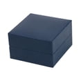 thumbnail image 3 of Caja de almacenamiento para un solo reloj, estuche portátil para regalo de aniversario, sencilla, para hombres y mujeres, compacta, con funda de reloj con almohada extraíble. Azul oscuro, 3 of 10