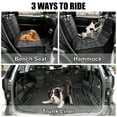 thumbnail image 3 of Plutus Pet Dog Car Seat Cover for Back Seat with Side Flaps and Mesh Window, Waterproof Anti-Scratch Nonslip Dog Hammock for Cars, Trucks and SUVs, Black, 3 of 7