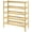 Nature, variant on Bamboo Wooden Shoe Rack for Closet - Stackable Shoe Organizer with Modular Structure, Space-Saving Shoe Shelf for Entryway, Living Room, Bedroom, 26.8" Wide - 2 Tiers, Natural