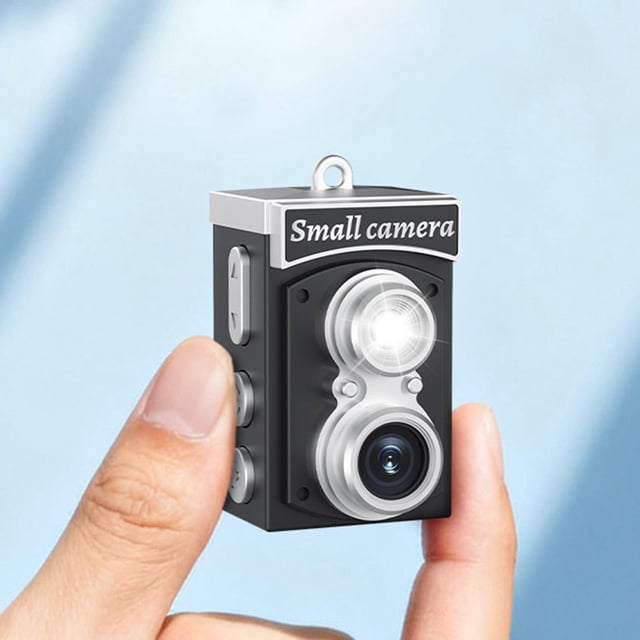 Minicámara digital retro compacta, práctica, fácil de usar, portátil, con grabación de vídeo 1080p. Negro