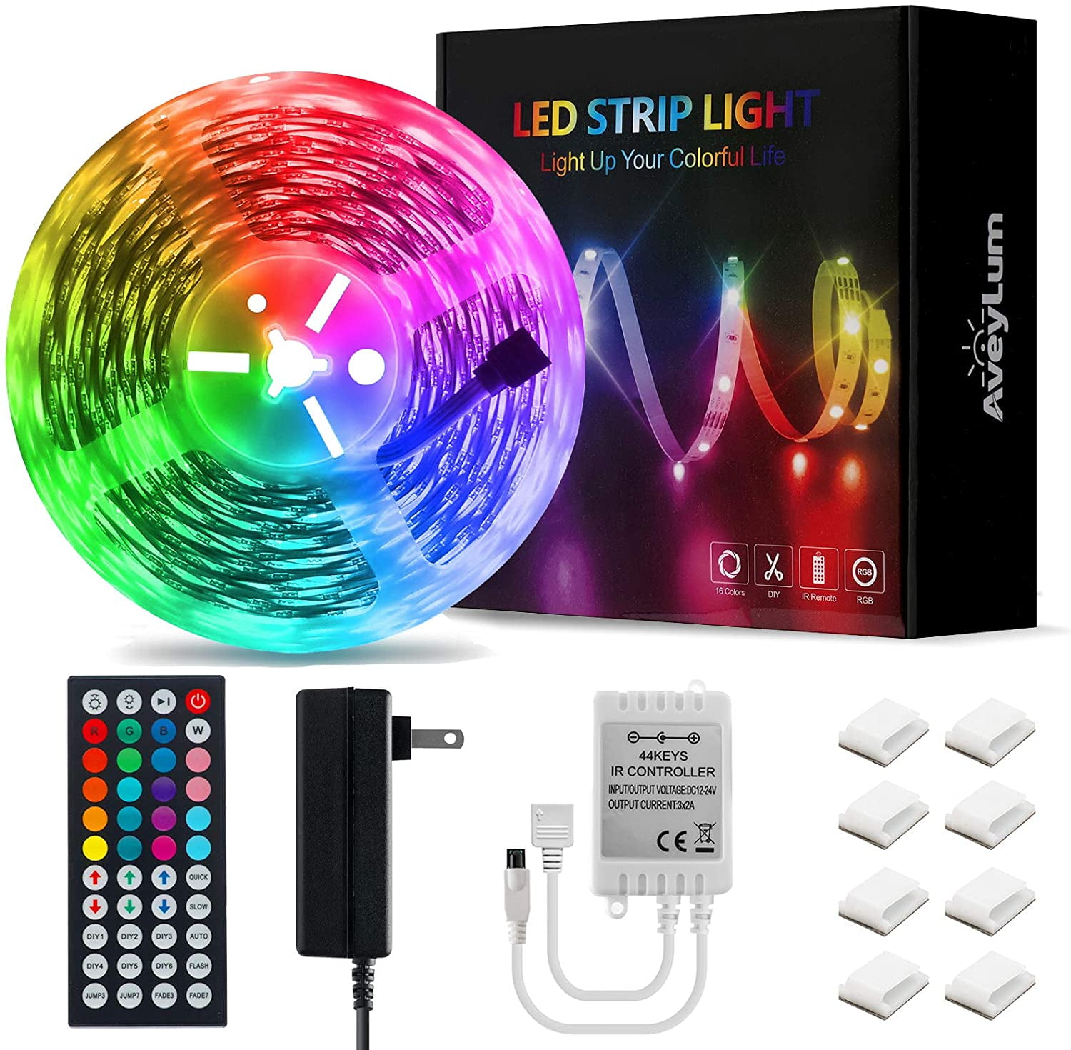 LED Strip Light 55ft DLIANG RGB Flexible Tape Lights 5050 SMD RGB 480 LEDs Non 