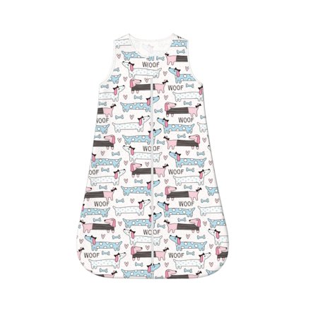 

Fotbe Dachshund Dog Puppy Pattern Sleep Sack - Baby Wearable Blanket with Zipper Extra Soft Cotton Sleeveless Sleeping Bag for Infants-X-Large