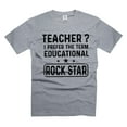 thumbnail image 5 of Funny Teacher Shirt Educational ROCK STAR Shirt Teacher Cool Gifts Teacher Graduation Gift (Large Military Green), 5 of 6