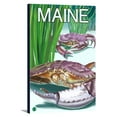 thumbnail image 1 of Maine - Crab and Fisherman - LP Original Poster (16x24 Gallery Wrapped Stretched Canvas), 1 of 1