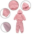 thumbnail image 2 of LYMAYTER Kids Girls Boys Cotton Sweatshirt Outfit 2PCS Toddler Hooded Fall Winter Sweatsuit Tops and Jogger Pants Set for 1-8 T, 2 of 9