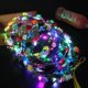 thumbnail image 2 of Diadema de flores (color aleatorio), 9 piezas, guirnalda de flores LED, diadema iluminada, diadema floral para niñas, accesorios para el cabello para bodas, fiestas, mascaradas, 2 of 5