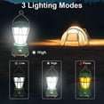thumbnail image 3 of Led Portable Camping Lantern, Usb Rechargeable Camping Lights With Flame Effect, Tent Light For Hiking, Fishing, 3 of 4