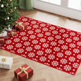 thumbnail image 3 of Qucyy Christmas Area Rug 2x3 Entryway Rug Machine Washable Rugs Red/White Indoor Door Mat Front Door Rug Snowflake Non-Slip Small Rug f, 3 of 5