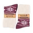 thumbnail image 2 of Ladies Wool Bed Socks with Fairisle Design | Sock Snob | Thermal Lounge Socks for Winter, 2 of 2