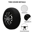 thumbnail image 3 of Waterproof Spare Wheel Cover, Green Camouflage Pattern Adjustable Wheel Cover For Jeep Trailer RV SUV Car, 14 inch, 3 of 8