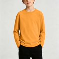 thumbnail image 2 of FAIWAD Boys Girls Long Sleeve Tops Kids Crewneck Casual Solid Color Pullover Basic School Daily Outdoor Clothes, 2 of 8