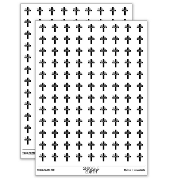 He Is Risen Jesus Christ Cross Easter Christianity 200  Round Stickers - Matte Finish - 0.50" Size - White