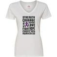 thumbnail image 3 of Inktastic Chronic Pain Awareness Strength Courage and Support Women's V-Neck T-Shirt, 3 of 5