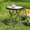 NA, variant on Foldable Side Table with Tempered Glass Top 18" Outdoor Folding Side Tables Small Glass Patio Table for Porch Yard Balcony Deck Lawn Dining Garden (Yellow)