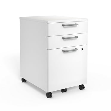 Union & Scale Essentials 3-Drawer Vertical File Cabinet Mobile/Pedestal Letter/Legal White 21"